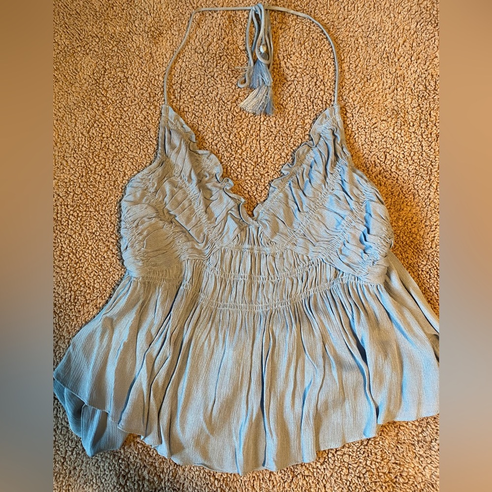 Sky blue summer top